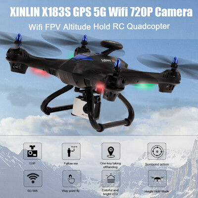 XINLIN X183S 24G GPS 5G Wifi 1080P Wide Angle Camera Wifi FPV Altitude Hold RC Quadcopte
XINLIN X183S 24G GPS 5G Wifi 1080P Wide Angle Camera Wifi FPV Altitude Hold RC Quadcopte