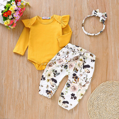 Princess girl clothes set fly sleeve romper floral pants headband clothes autumn wear 0-18m
Princess girl clothes set fly sleeve romper floral pants headband clothes autumn wear 0-18m