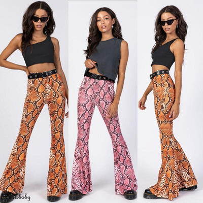 New Womens Wide Leg Long Flares High Waist Trousers Snake Party Pants Bell Bottom
New Womens Wide Leg Long Flares High Waist Trousers Snake Party Pants Bell Bottom