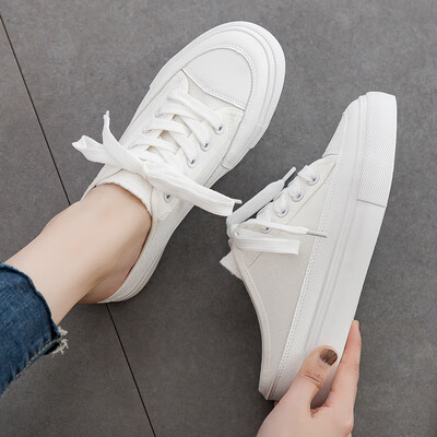 Thick bottom&half canvas shoes Women Xia 2019 new bag head without heel wearing cool lazy shoes Korean version of a pedal
Thick bottom&half canvas shoes Women Xia 2019 new bag head without heel wearing cool lazy shoes Korean version of a pedal