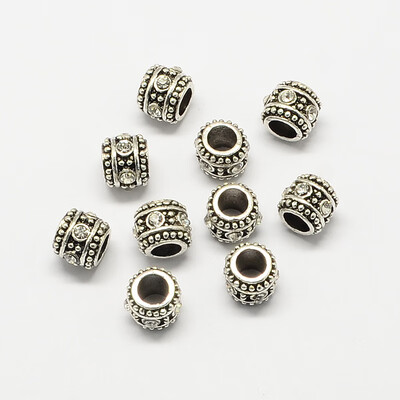 Alloy Rhinestone Rondelle Large Hole European Beads Antique Silver Crystal 10x85mm Hole 5mm
Alloy Rhinestone Rondelle Large Hole European Beads Antique Silver Crystal 10x85mm Hole 5mm