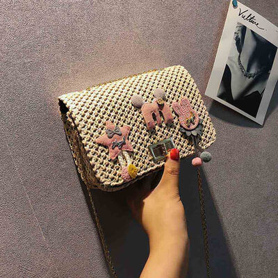 Square Straw Chain Bag Creative Cute Decor Pendant Girl Rattan Weaving Bag Clutch Shoulder Bag
Square Straw Chain Bag Creative Cute Decor Pendant Girl Rattan Weaving Bag Clutch Shoulder Bag