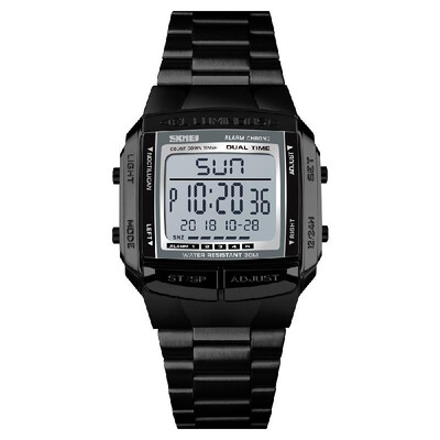 SKMEI 1381 Men Analog Digital Watch Fashion Casual Sports Wristwatch 2 Time 5 Alarm 3ATM Waterproof Stainless Steel Strap Backligh
SKMEI 1381 Men Analog Digital Watch Fashion Casual Sports Wristwatch 2 Time 5 Alarm 3ATM Waterproof Stainless Steel Strap Backligh