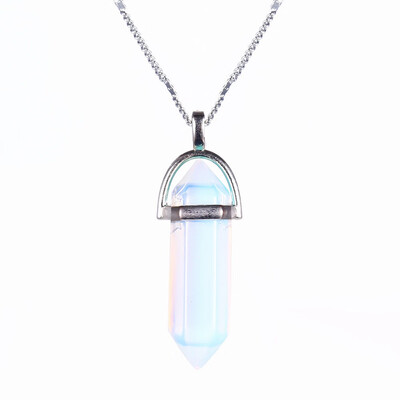 Hot Sale Silver Hexagonal Column Necklaces Pendants Fashion Natural Stone Bullet Crystal Pendant Necklace For Women Jewelry
Hot Sale Silver Hexagonal Column Necklaces Pendants Fashion Natural Stone Bullet Crystal Pendant Necklace For Women Jewelry