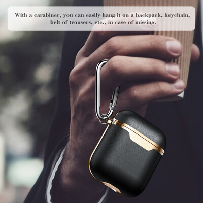Leather Case For Airpods Wireless Earphone Cover Cases for Air Pods Headphone Box Protective Case with Climbing Hook
Leather Case For Airpods Wireless Earphone Cover Cases for Air Pods Headphone Box Protective Case with Climbing Hook