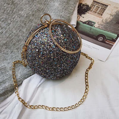 Ins super fire bag female 2019 new Korean version of the wild shoulder slung portable fashion chain sequins small round bag
Ins super fire bag female 2019 new Korean version of the wild shoulder slung portable fashion chain sequins small round bag