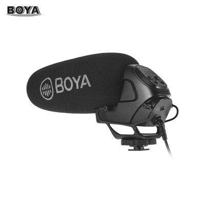 BOYA BY-BM3031 On-camera Shotgun Condenser Microphone Mic Supercardioid 3-level Gain Control Low-cut Filter 35mm Plug with Windsc
BOYA BY-BM3031 On-camera Shotgun Condenser Microphone Mic Supercardioid 3-level Gain Control Low-cut Filter 35mm Plug with Windsc