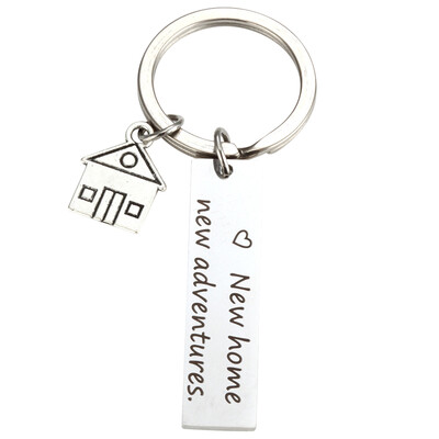 Engraved"New Home New Adventures" House Relocation Keychain Fashion Keyring Jewelry Gifts
Engraved"New Home New Adventures" House Relocation Keychain Fashion Keyring Jewelry Gifts