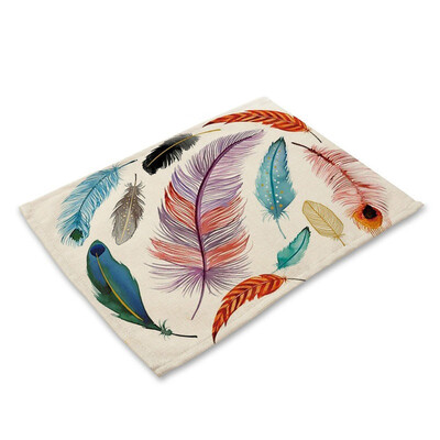Toponeto Feather Pattern Cotton Linen Table Placemats Dinner Kitchen Pad Coaster Mats A
Toponeto Feather Pattern Cotton Linen Table Placemats Dinner Kitchen Pad Coaster Mats A