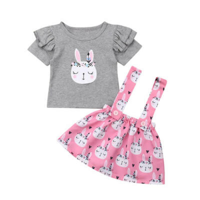 US Kids Baby Girl Bunny Tops T-shirt Suspender Skirt Dress Outfit Easter Clothes
US Kids Baby Girl Bunny Tops T-shirt Suspender Skirt Dress Outfit Easter Clothes