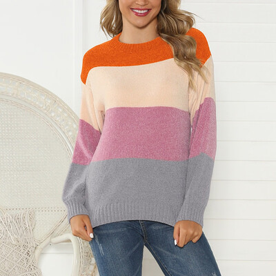 〖Follure〗Women Casual O-Neck Pullover Patchwork long Sleeve Knitted Loose Sweater Tops
〖Follure〗Women Casual O-Neck Pullover Patchwork long Sleeve Knitted Loose Sweater Tops