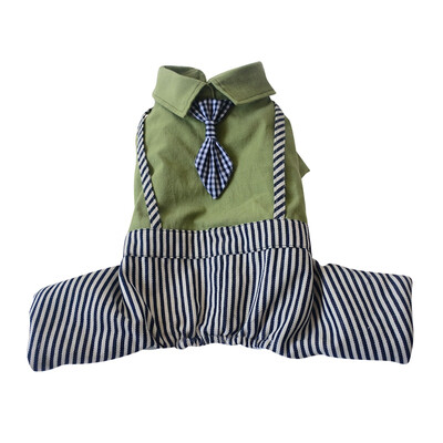 Pet Dogs Autumn Winter Rompers Costume With Striped Necktie Overalls Puppy Fashion Overalls Casual Clothing
Pet Dogs Autumn Winter Rompers Costume With Striped Necktie Overalls Puppy Fashion Overalls Casual Clothing