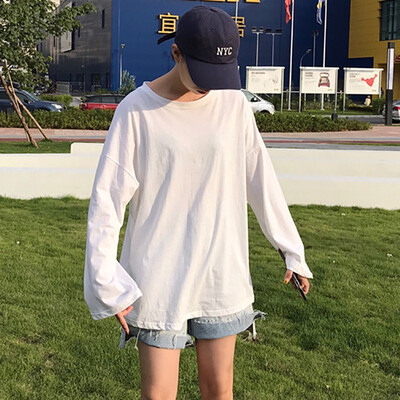 Basic Simple Solid Color Tee Shirt Women T Shirts Long Sleeve O-Neck T Shirt Loose Fit Pullover Casual Basic T-Shirts Tops
Basic Simple Solid Color Tee Shirt Women T Shirts Long Sleeve O-Neck T Shirt Loose Fit Pullover Casual Basic T-Shirts Tops