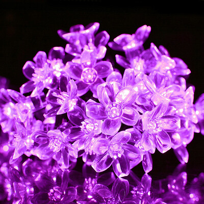 Gobestart Solar Light String 50Led Peach Light String Solar Garden Light Led Outdoor Light