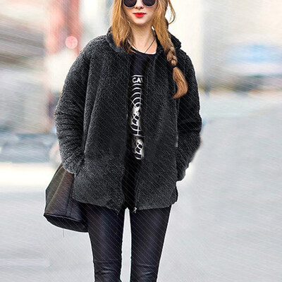 Roseonmyhand Womens Plus SIze Fashion Lapel Solid Color Loose Plush Zip Pocket Jacket Coat
Roseonmyhand Womens Plus SIze Fashion Lapel Solid Color Loose Plush Zip Pocket Jacket Coat
