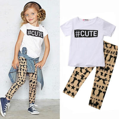 Baby Toddler Girls Kids Clothes Cute T Shirt Tops Pants 2PCS Outfits Set 0-5 Years
Baby Toddler Girls Kids Clothes Cute T Shirt Tops Pants 2PCS Outfits Set 0-5 Years