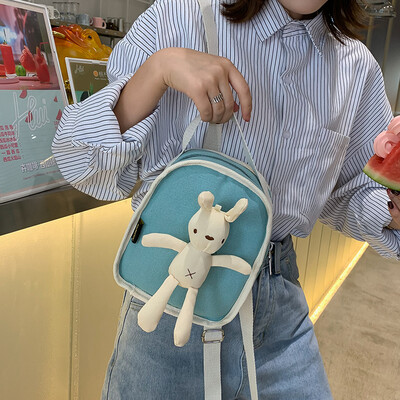 2019 popular cute small bag handbag new shoulder bag Korean student canvas bag high school campus backpack
2019 popular cute small bag handbag new shoulder bag Korean student canvas bag high school campus backpack