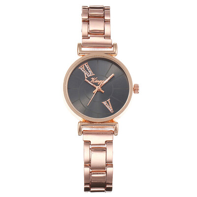 RM Women Alloy Steel Belt Casual Watch Geneva Simple Steel Belt Watch