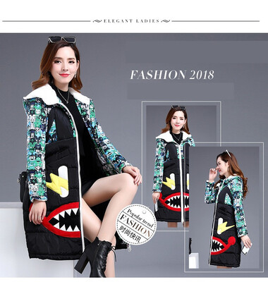 Printed long style cotton-padded jacket women 2018 winter new Korean fashion young&middle-aged hat down padded jacket
Printed long style cotton-padded jacket women 2018 winter new Korean fashion young&middle-aged hat down padded jacket
