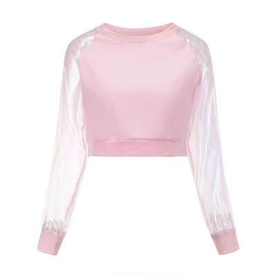 Laser Transparent T-shirt Spring Autumn Harajuku Japanese Women Long Sleeve Patchwork Crop Top Women Tees
Laser Transparent T-shirt Spring Autumn Harajuku Japanese Women Long Sleeve Patchwork Crop Top Women Tees
