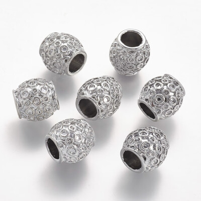 Alloy European Beads Large Hole Beads Barrel Silver 11x11mm Hole 5mm
Alloy European Beads Large Hole Beads Barrel Silver 11x11mm Hole 5mm