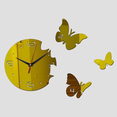 Tuwaga DIY Creative 3D Butterfly Shape Wall Clock Acrylic Mirror Wall Sticker Self Adhesive Removable Home Decor Multi-color
Tuwaga DIY Creative 3D Butterfly Shape Wall Clock Acrylic Mirror Wall Sticker Self Adhesive Removable Home Decor Multi-color