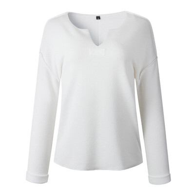 Fashion V-Neck Knitted Ladies Tops T Shirt Autumn Casual Loose Solid Long Sleeve Women T-shirt
Fashion V-Neck Knitted Ladies Tops T Shirt Autumn Casual Loose Solid Long Sleeve Women T-shirt