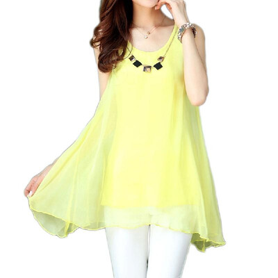 New Fashion Women Chiffon Blouse Candy Color Sleeveless Irregular Hem Loose Tank Tops Rose
New Fashion Women Chiffon Blouse Candy Color Sleeveless Irregular Hem Loose Tank Tops Rose