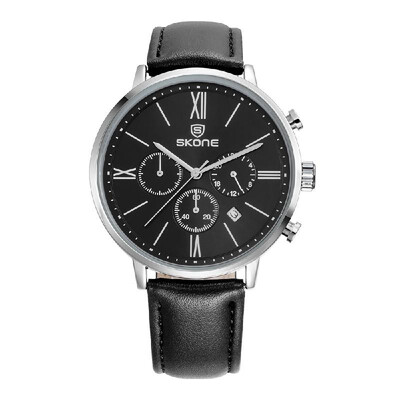 SKONE 2016 Brand Fashion Luxury Water-proof Men Casual Wristwatch Calendar PU Strap Mans Business Dress Watch W Sub-dials
SKONE 2016 Brand Fashion Luxury Water-proof Men Casual Wristwatch Calendar PU Strap Mans Business Dress Watch W Sub-dials
