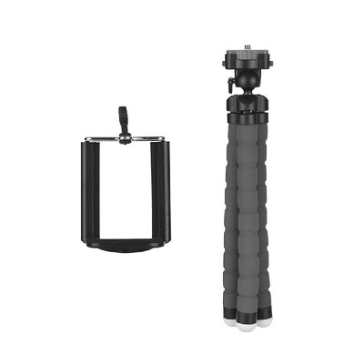 Mini Flexible Sponge Octopus Tripod Stand Holder with Smartphone Clip 14 Inch Screw 360° Rotating Ballhead for iPhone Huawei Sams 
Mini Flexible Sponge Octopus Tripod Stand Holder with Smartphone Clip 14 Inch Screw 360° Rotating Ballhead for iPhone Huawei Sams