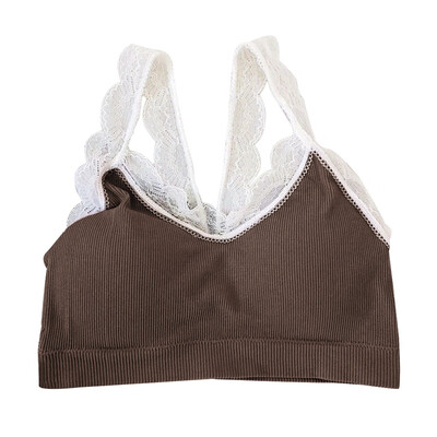 Lace Stitching Bottoming Womens Vest Bralette Without Steel Ring Integrated Detachable Sponge bralette Bras For Women New
Lace Stitching Bottoming Womens Vest Bralette Without Steel Ring Integrated Detachable Sponge bralette Bras For Women New