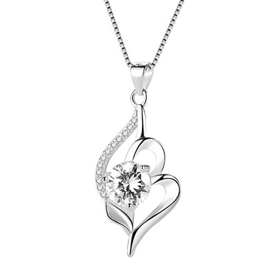 Women Stylish Chain Pendant Romantic for Crystal Cute Sterling Heart Zircon Jewelry Diamond Available
Women Stylish Chain Pendant Romantic for Crystal Cute Sterling Heart Zircon Jewelry Diamond Available