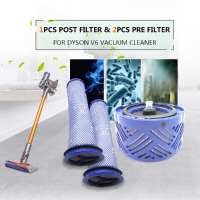 1pcs Post Filter & 2pcs Pre Filter HEPA Motor Filter Replacement for Dyson V6 Vacuum Cleaner
1pcs Post Filter & 2pcs Pre Filter HEPA Motor Filter Replacement for Dyson V6 Vacuum Cleaner