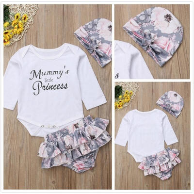 Casual Toddoer Baby Girls Long Sleeve Romper Tops Jumpsuit Floral Tutu Pants Hat Outfit Clothes Set
Casual Toddoer Baby Girls Long Sleeve Romper Tops Jumpsuit Floral Tutu Pants Hat Outfit Clothes Set