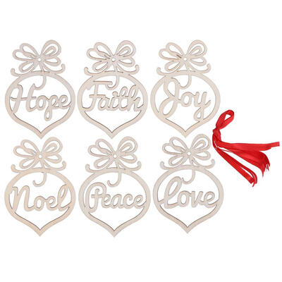 6pcs Wooden Christmas Pendants Computer Laser Hollow Motif Carve Hanging 
6pcs Wooden Christmas Pendants Computer Laser Hollow Motif Carve Hanging