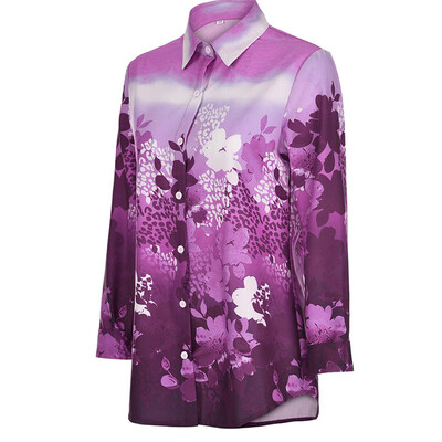 Women Casual Lapel Long Sleeve Breathable Floral Print Loose Slim Tops Blouse
Women Casual Lapel Long Sleeve Breathable Floral Print Loose Slim Tops Blouse