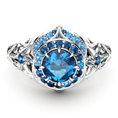 Hot Sale Fashion Ladies Flower Blue Zircon Ring Plated Silver Color New Design Women Jewelry Size 6-10 anillos
Hot Sale Fashion Ladies Flower Blue Zircon Ring Plated Silver Color New Design Women Jewelry Size 6-10 anillos
