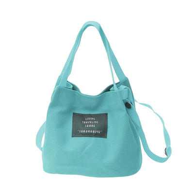 Small Shoulder Handbags Canvas Women Crossbody Satchel Bucket Bags Clutch