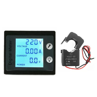 AC 80-260V 100A Digital Display Panel Meter Voltmeter Ammeter Power Energy Gauge