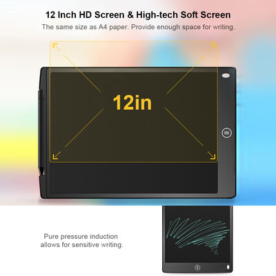 12 Inch LCD Drawing Tablet Portable Digital Pad Writing Notepad Electronic Graphic Board Notes Reminder Font Bold with Stylus Pen
12 Inch LCD Drawing Tablet Portable Digital Pad Writing Notepad Electronic Graphic Board Notes Reminder Font Bold with Stylus Pen