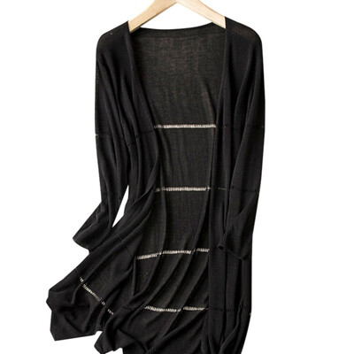 Womens Solid Loose Long Sleeve Knitted Blouse Sun Protection Hollow Out Long Cardigan
Womens Solid Loose Long Sleeve Knitted Blouse Sun Protection Hollow Out Long Cardigan