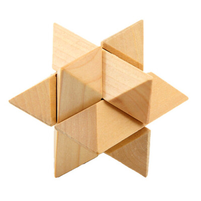 3D Interlocking Wooden Burr Ming Brain Puzzle Cube
