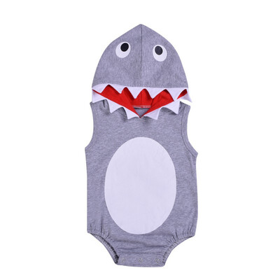 Summer Cute Cartoon Shark Baby Jumpsuits Baby Boy Cartoon Printing Sleeveless Hooded Rompers Kids Toddler Romper
Summer Cute Cartoon Shark Baby Jumpsuits Baby Boy Cartoon Printing Sleeveless Hooded Rompers Kids Toddler Romper