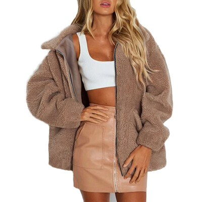 Toponeto Womens Lapel Long Sleeve Faux Shearling Coat Winter Boyfriend Winter Faux Coat
Toponeto Womens Lapel Long Sleeve Faux Shearling Coat Winter Boyfriend Winter Faux Coat