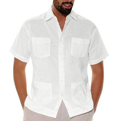 Toponeto Mens Baggy Cotton Linen Solid Muti-Pocket Short Sleeve Turn-down Collar Shirts
Toponeto Mens Baggy Cotton Linen Solid Muti-Pocket Short Sleeve Turn-down Collar Shirts