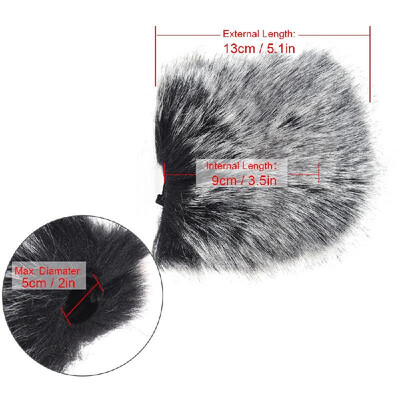 Large Size Outdoor Microphone Mic Furry Windscreen Windshield Cover Muff for TAKSTAR SGC-598 Nonsha NA-Q7 Rode VIDEOMICSHENGGU