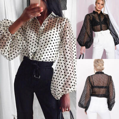 Women Casual Polka Dot Tops Ladies Baggy T-Shirt Blouse Loose Lantern Sleeve US 
Women Casual Polka Dot Tops Ladies Baggy T-Shirt Blouse Loose Lantern Sleeve US