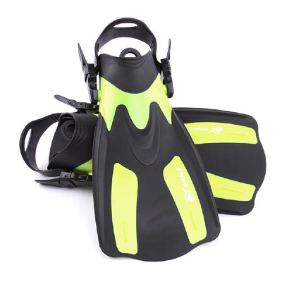 WHALE Adult Short Snorkeling Swim Fins Flippers with Adjustable Heel Water Sports