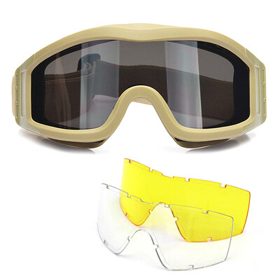 Outdoor Military Goggles UV400 Protective Goggles Dustproof Cycling Training CS Gaming Goggles Eyewear with 2 Interchageable Lens
Outdoor Military Goggles UV400 Protective Goggles Dustproof Cycling Training CS Gaming Goggles Eyewear with 2 Interchageable Lens