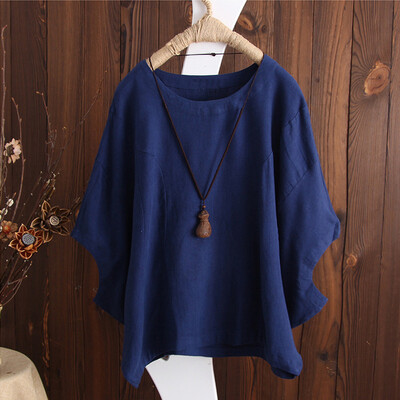 Women Tops T-Shirt Round Neck Casual Dropped Shoulder Stack Sleeve Baggy Blouse
Women Tops T-Shirt Round Neck Casual Dropped Shoulder Stack Sleeve Baggy Blouse
